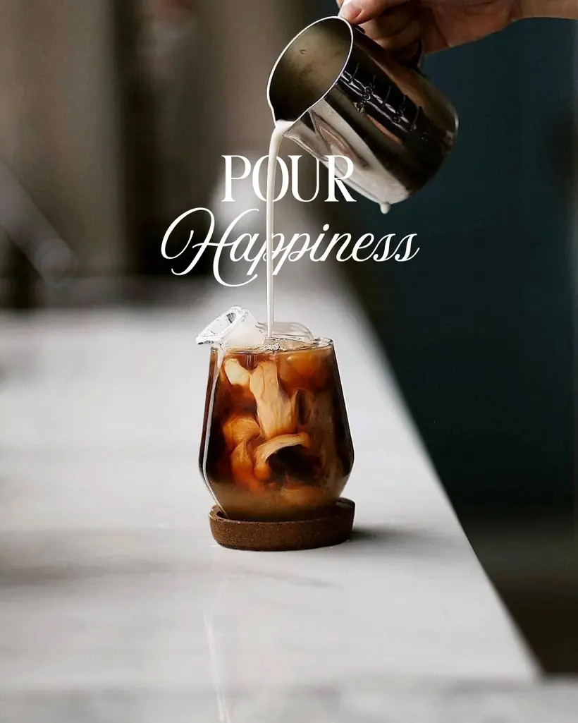 Diseño de feed de Instagram — concepto de café